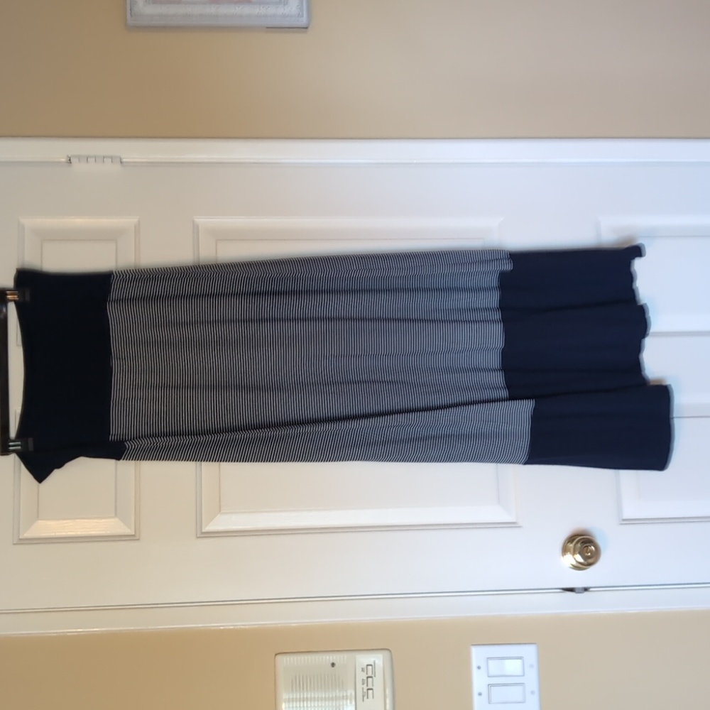 NWOT Max Studio striped maxi skirt sz L